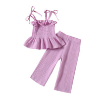 New Infant Toddler Solid Color Two-piece Set