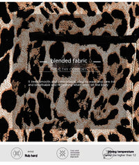 Casual Chiffon Shirt Women's Leopard Print Pattern Anti-DDoS Stand Collar Shirt