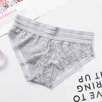 Lace panties hollow transparent mesh cotton