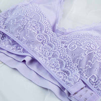 European And American Gathered No Steel Ring Bra Set