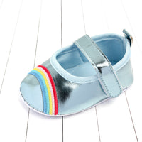 Baby rainbow slip proof Velcro walking shoes