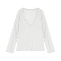 Women's Slim-transparent V-neck Long-sleeved Loose Sun Shield Casual Top