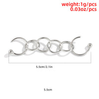 Trendy Geometric Tassel Ring Lip Studs Nightclub