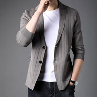 Spring And Autumn Men's Knitted Cardigan Slim Fit Casual Small Suit Coat