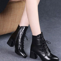 Booties High Heel Mid-calf Women
