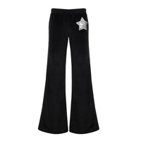 Niche Style Sequined Embroidered Low Waist Casual Pants