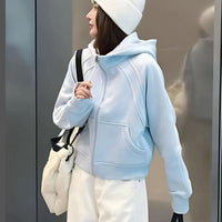 American High Street Design Sense Hooded Fleece Lined Sweater