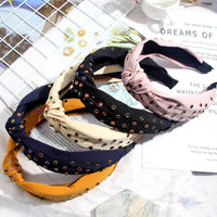 Hot Rhinestone Color Flashing Rhinestone Knotted Headband