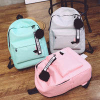 Leaf print canvas backpack
