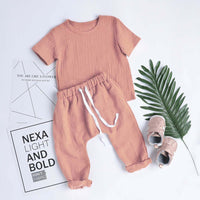 Children's cotton and linen suit