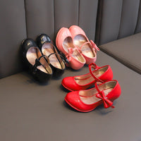 Girls bright bow high heels