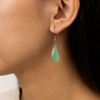 New Flat Teardrop Semi-precious Earrings For Women