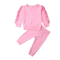 Solid children's lace sleeve toddler suit