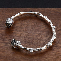 S925 Sterling Silver Bracelet Men's And Women's Rose Bracelet