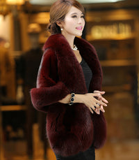 Women's Fur Talma Fur Warm Rabbit Fur Coat