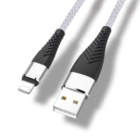 Long tail pin through braided data cable