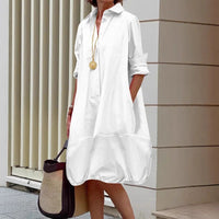 Women's Solid Color Fashion Single-breasted Hollow-out Long-sleeved Shirt