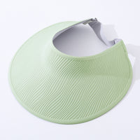 Simple Open-top Wave-pattern Indentation Adjustable Wide-brim Sun Hat For Summer Outdoor Activities, Breathable Open-top Hat
