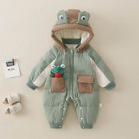 Baby Boy Down Coveralls Winter Clothes Fleece-lined