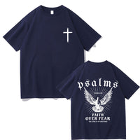 Jesus Faith Over Fear Christian Peace Dove Graphic T-Shirt