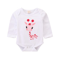 Children's Giraffe Polka Dot Printed Long Sleeve Suit