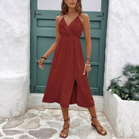 Sleeveless Split Maxi Dress For Women