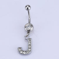 English alphabet hypoallergenic body piercing navel nail