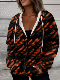 Casual All-matching Fashion Trendy Plaid Stitching Breathable Zipper Sweater