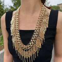 Gute Heavy Industry Waist Chain Multi-layer Golden Leaves Tassel Han Chinese Clothing Retro Ethnic Style Waist Decorations