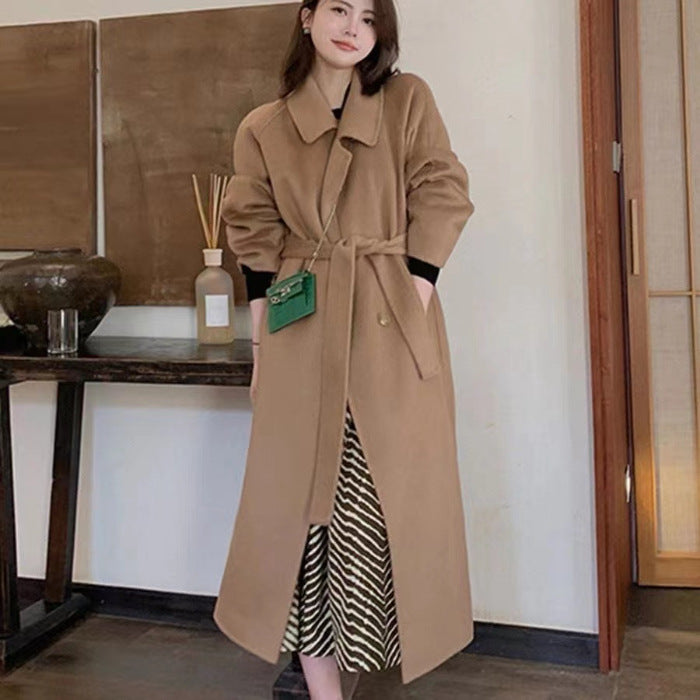 Gentle Hepburn Style Autumn And Winter Woolen Coat