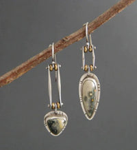 Fashionable Best-selling Minimalist Two-tone Asymmetrical Earrings