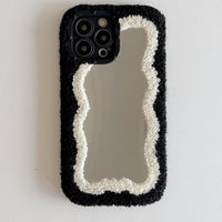 Plush Lamb Hair Mirror Mobile Phone Case