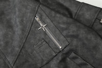 Men's Loose Motorcycle PU Leather Jacket