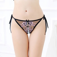 Women's T-shaped Transparent Lace Crotch Panties