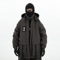Winter New Functional Fan Moving Ribbon Hooded Cotton Jacket Men