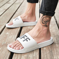 Couple Slippers Cool Breathable Non-slip Soft Home Bathroom Sandals  Toe