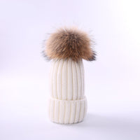 Autumn and winter new scorpion hair ball children's wool hat