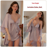 Sexy Pure Desire Sleepwear Lace Solid Color Strap Skirt