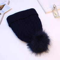 Add Cashmere Double-layer Wool Outdoor Warm Knitted Hat