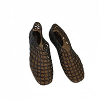 Korean-style Comfortable Versatile Hollow-out Round-toe Flats