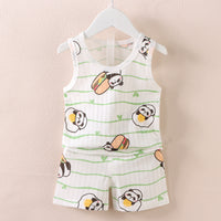 Fashion Children's Sleeveless Vest Shorts Set