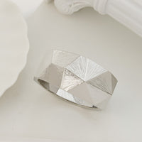 Versatile Light-luxury Punk-style Open Bangle With A Wide Design