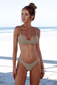 Triangle large women's split swimsuit