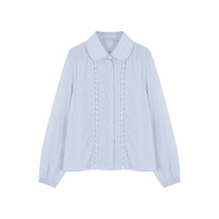 Women's Retro Lace Peter Pan Collar Shirt