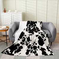 Cows Pattern Printed Flannel Digital Blanket
