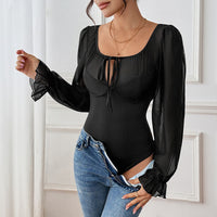 Polyester Women's High Waist Pure Color Jumpsuit