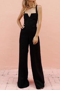 Sleeveless Suspender High Waist Jumpsuit