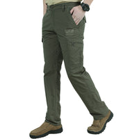 Men's straight tube mid waist elastic pants