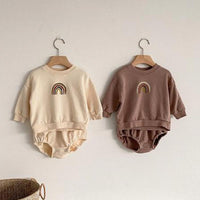 Long sleeve shorts children's suit