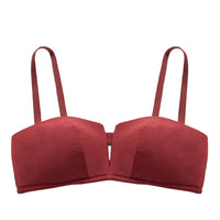 No steel ring thin section gathered bra female